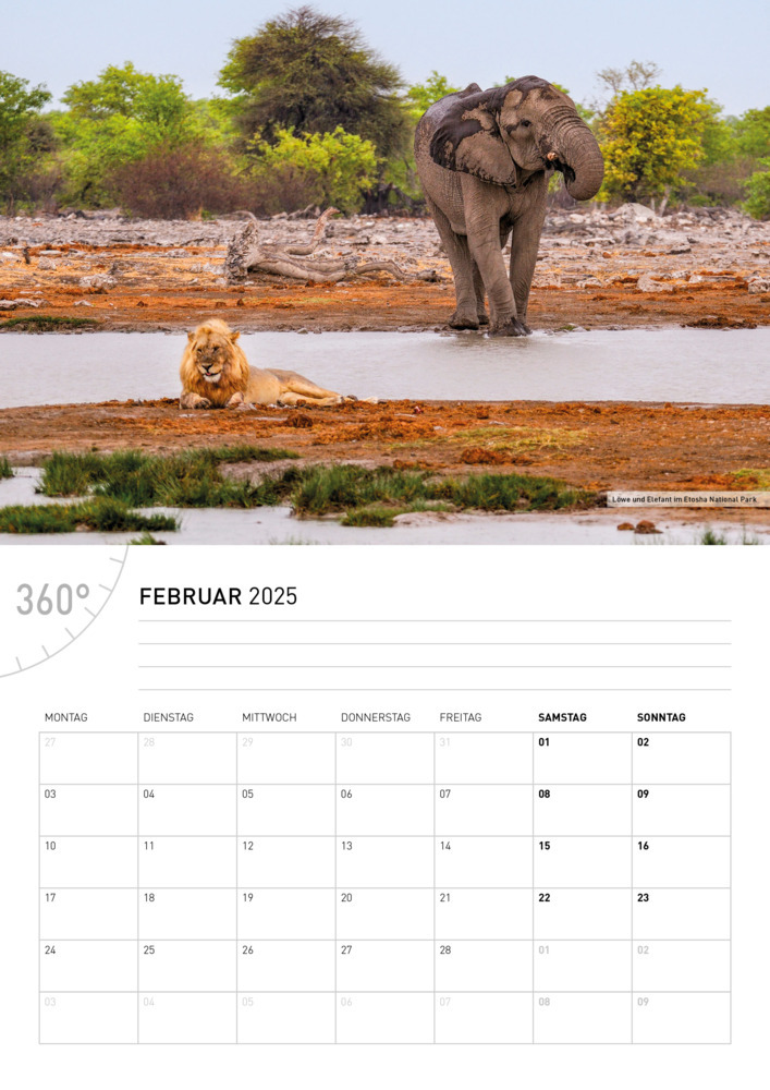 Bild: 9783968555799 | 360° Namibia Broschürenkalender 2025 | Christian Heeb | Kalender