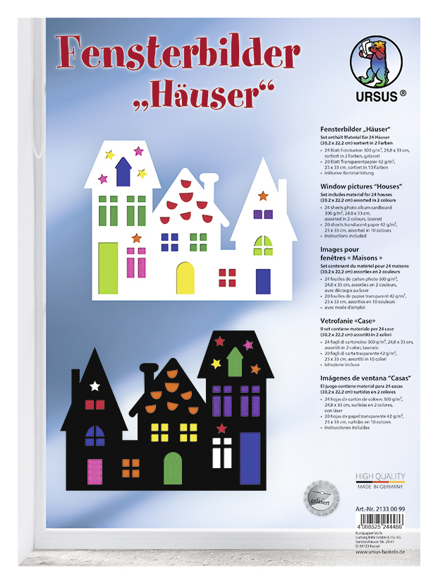 Cover: 4008525244486 | URSUS Fensterbilder "Häuser" | Stück | eingeschweißt | Deutsch | 2021