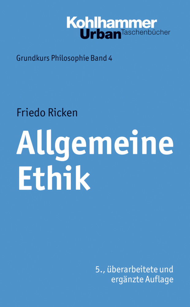 Cover: 9783170225831 | Allgemeine Ethik | Friedo Ricken | Taschenbuch | Kohlhammer