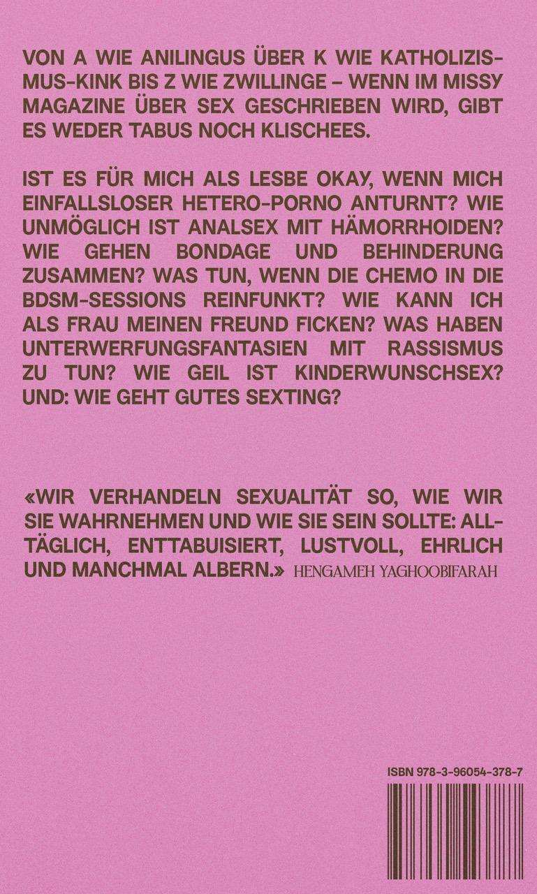 Rückseite: 9783960543787 | Fickt euch! | Sex, Körper und Feminismus | Missy Magazine | Buch