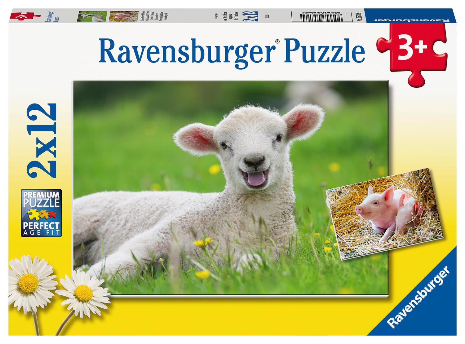 Cover: 4005556057184 | Ravensburger Kinderpuzzle - 05718 Unsere Bauernhoftiere - 2x12...