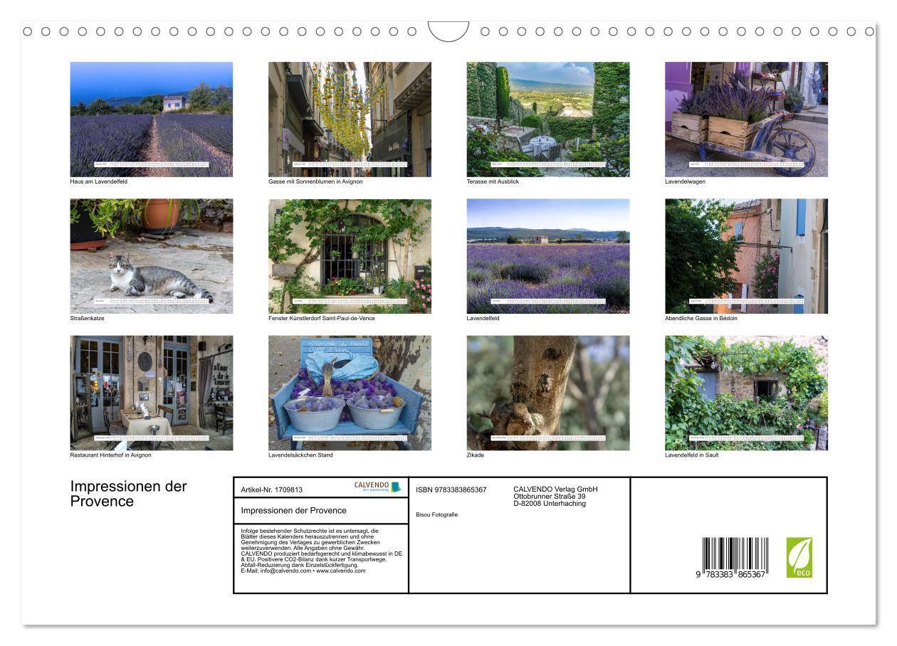 Bild: 9783383865367 | Impressionen der Provence (Wandkalender 2025 DIN A3 quer), CALVENDO...