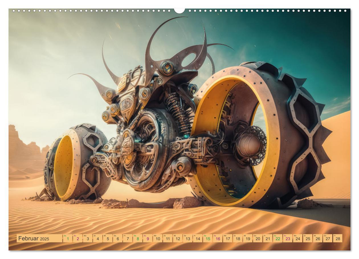 Bild: 9783383914904 | Bizzare Motorräder (Wandkalender 2025 DIN A2 quer), CALVENDO...