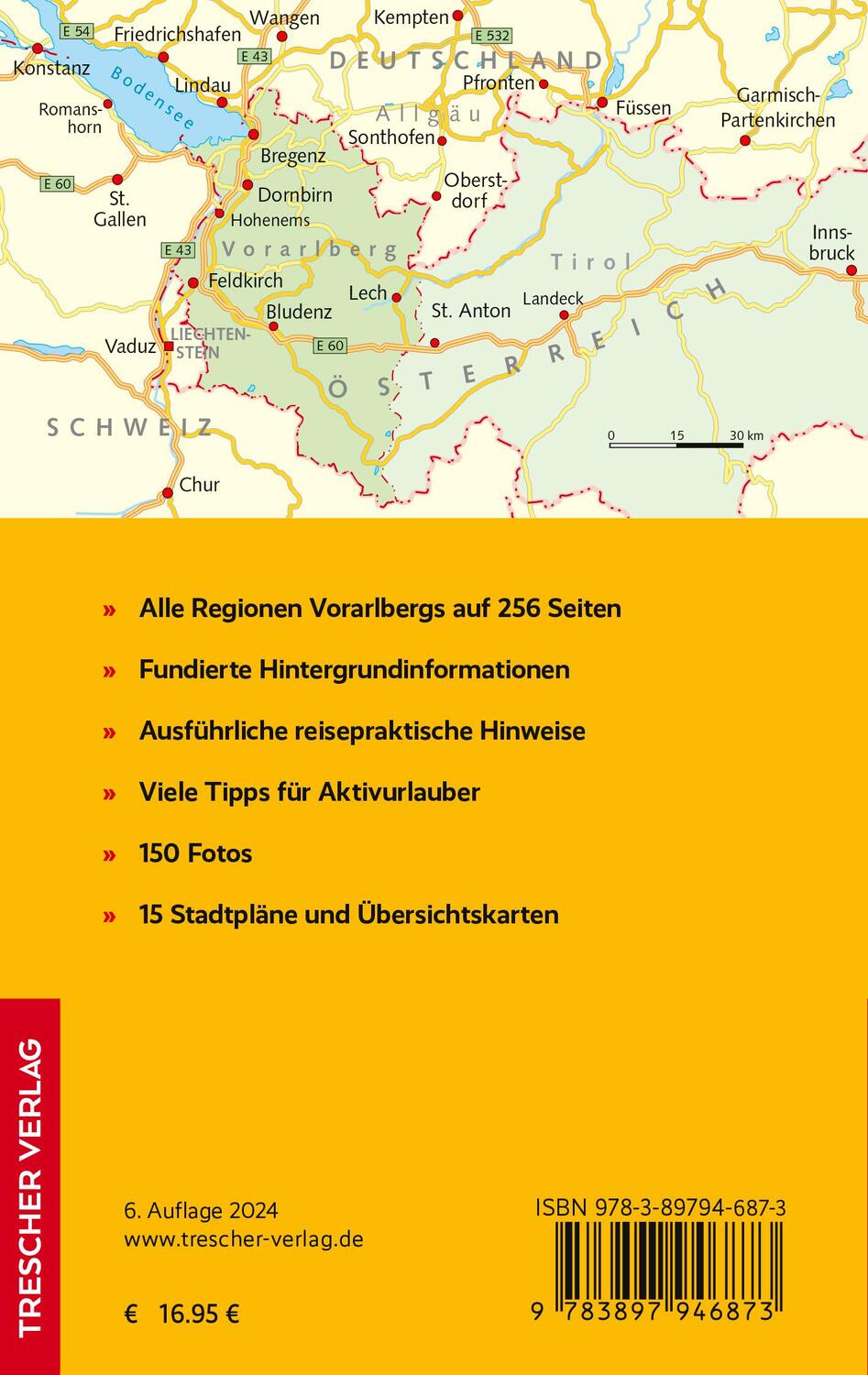 Rückseite: 9783897946873 | TRESCHER Reiseführer Vorarlberg | Gunnar Strunz | Taschenbuch | 256 S.
