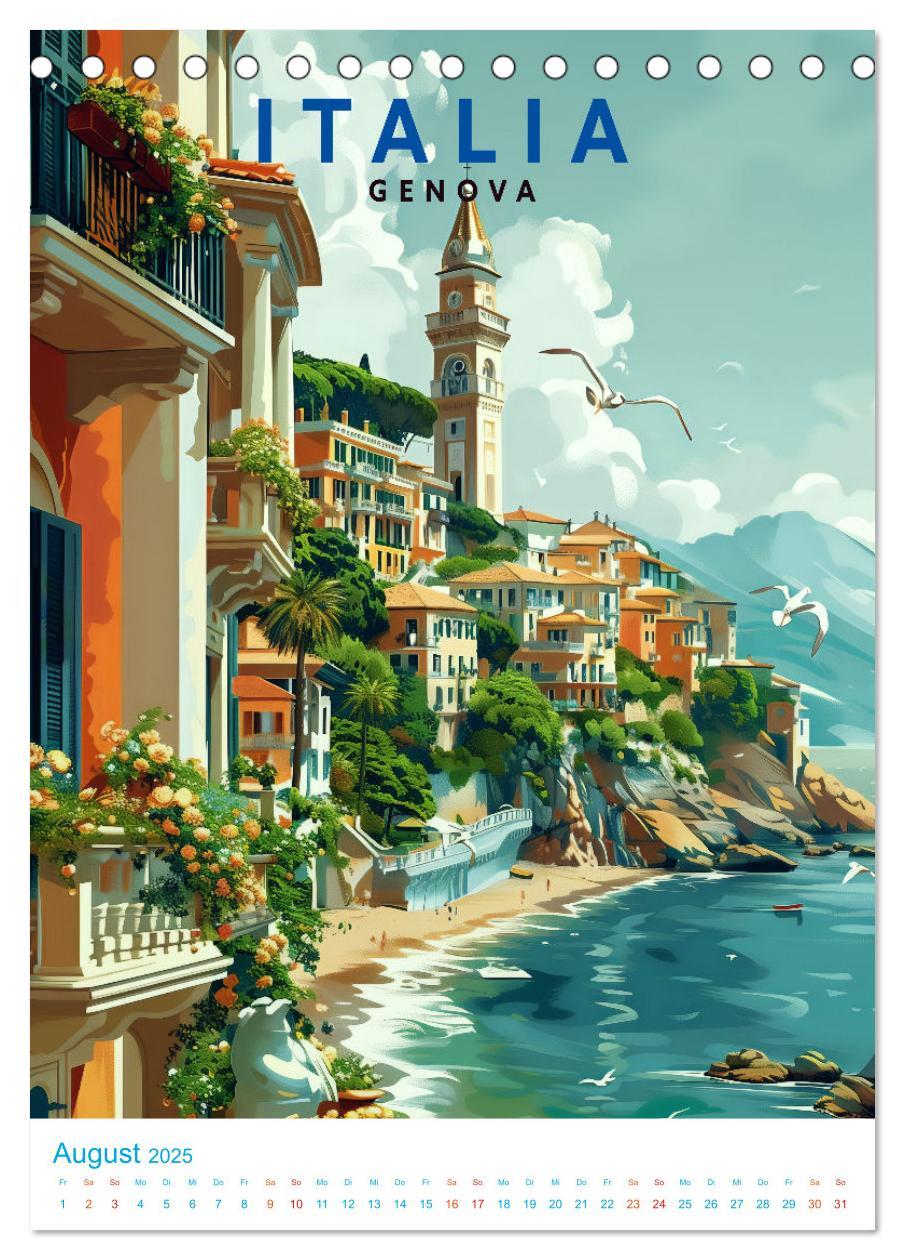 Bild: 9783457130339 | Italien - Old School Poster Style (Tischkalender 2025 DIN A5 hoch),...