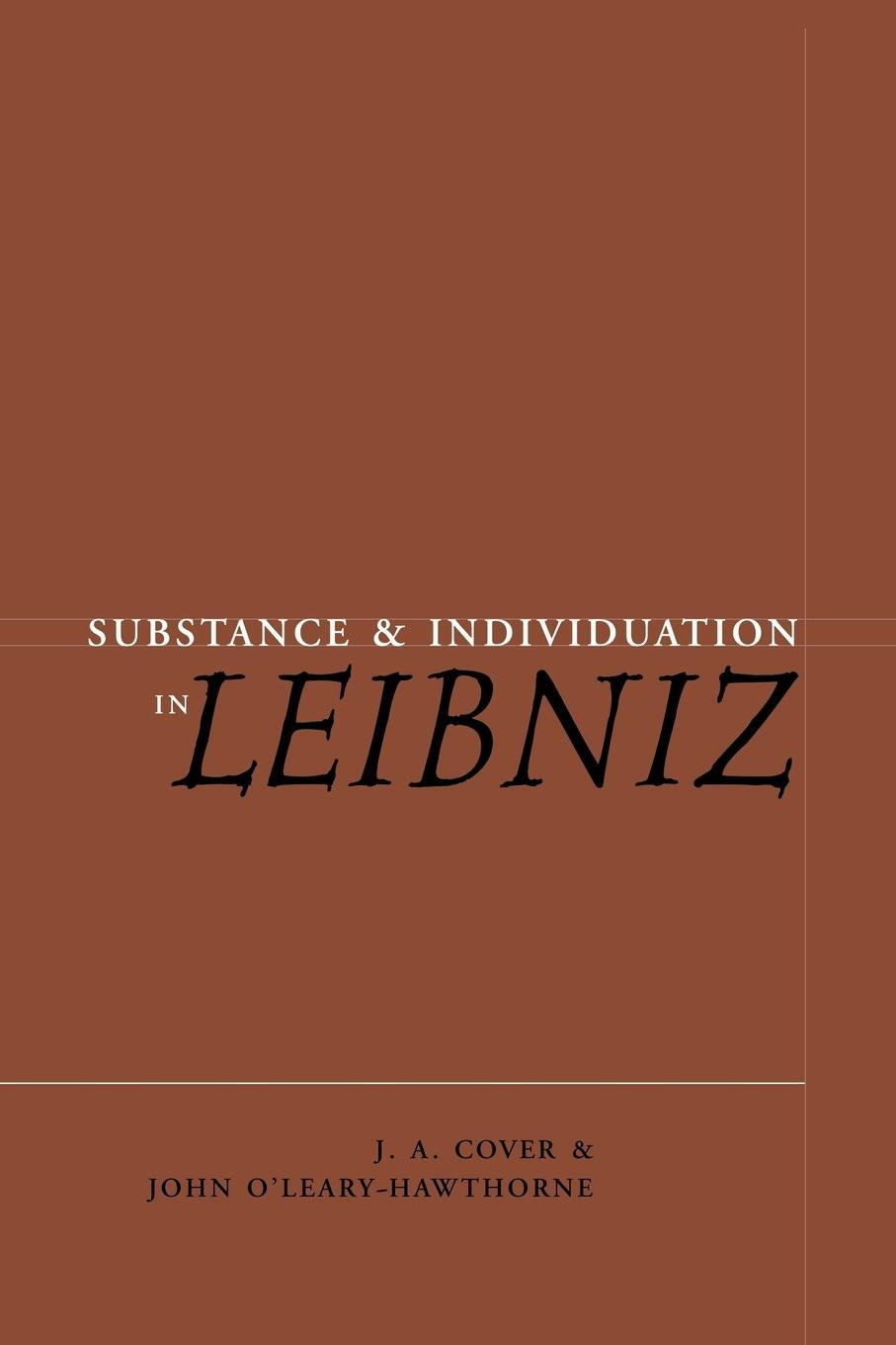 Cover: 9780521073035 | Substance and Individuation in Leibniz | J. A. Cover (u. a.) | Buch