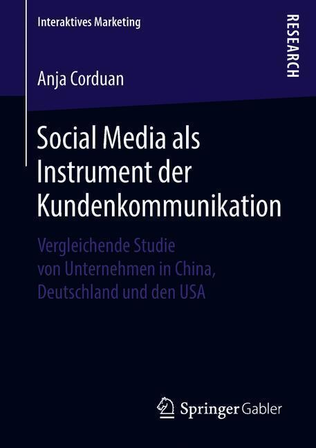 Cover: 9783658223168 | Social Media als Instrument der Kundenkommunikation | Anja Corduan