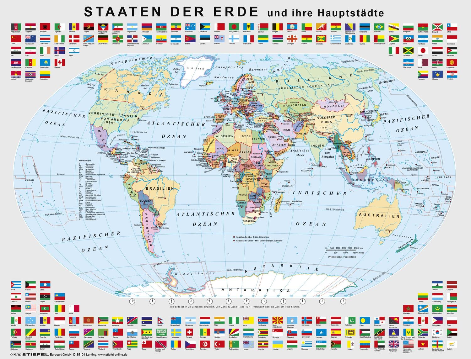 Cover: 4027871010507 | Lernpuzzle Staaten der Erde | und ihre Hauptstädte | Heinrich Stiefel