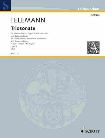 Cover: 9790001003711 | Triosonata F major | Georg Philipp Telemann | Buch | 1982