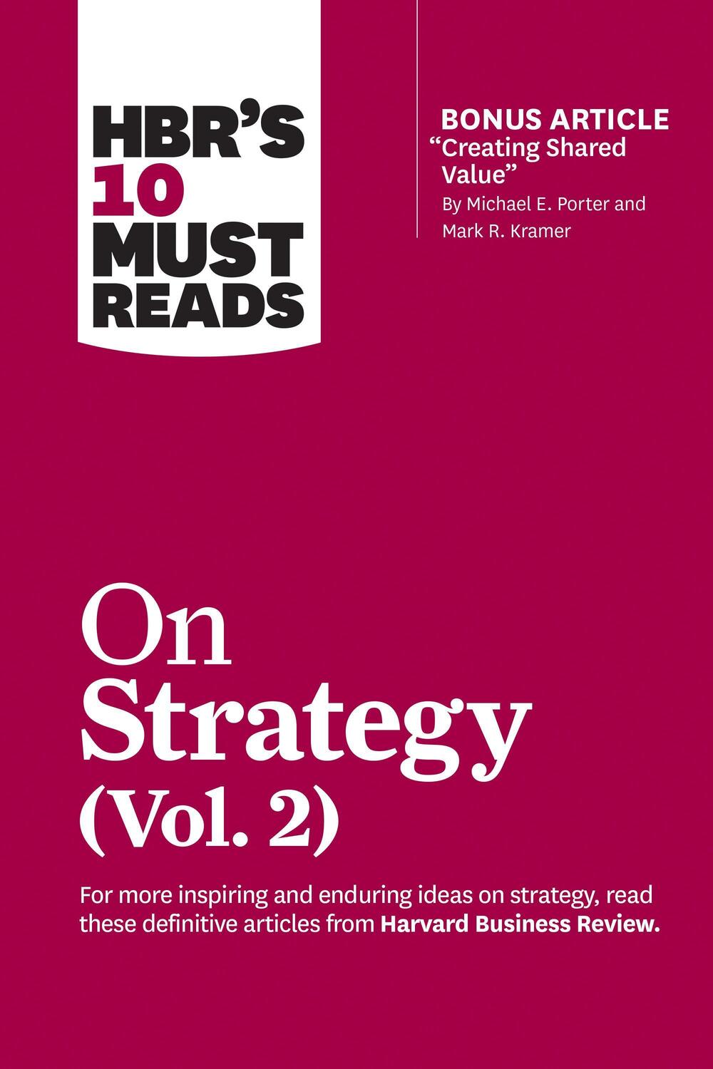 Cover: 9781633699168 | HBR's 10 Must Reads on Strategy, Vol. 2 (with bonus article...