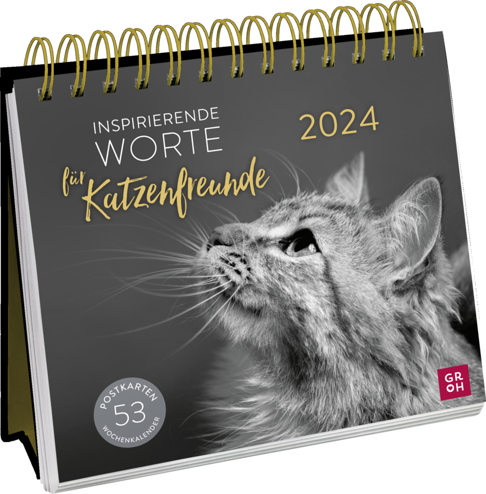 Cover: 4036442010372 | Postkartenkalender 2024: Inspirierende Worte für Katzenfreunde | 54 S.