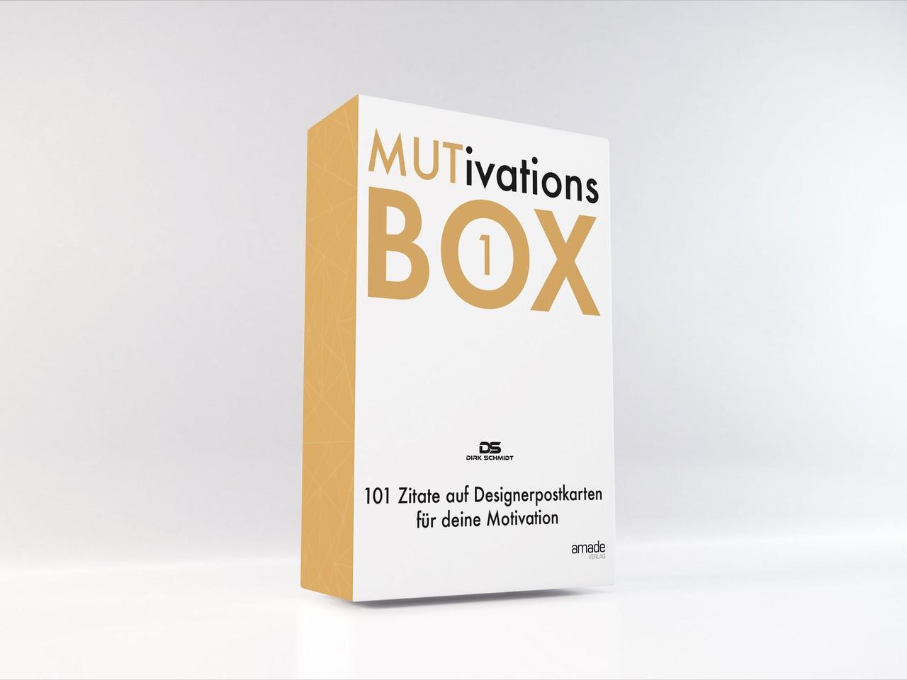 Bild: 9783981751215 | MUTivationsbox - 101 Zitate auf Designerpostkarten für deine...