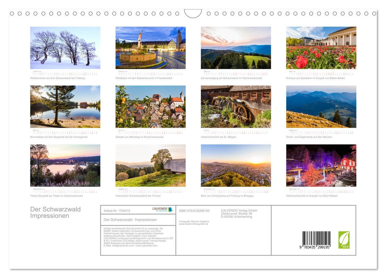 Bild: 9783435299195 | Der Schwarzwald Impressionen (Wandkalender 2025 DIN A3 quer),...