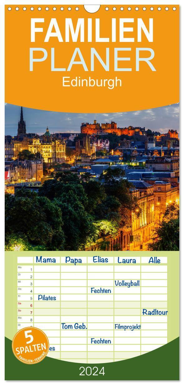 Cover: 9783383086199 | Familienplaner 2024 - Edinburgh - Impressionen aus der schottischen...