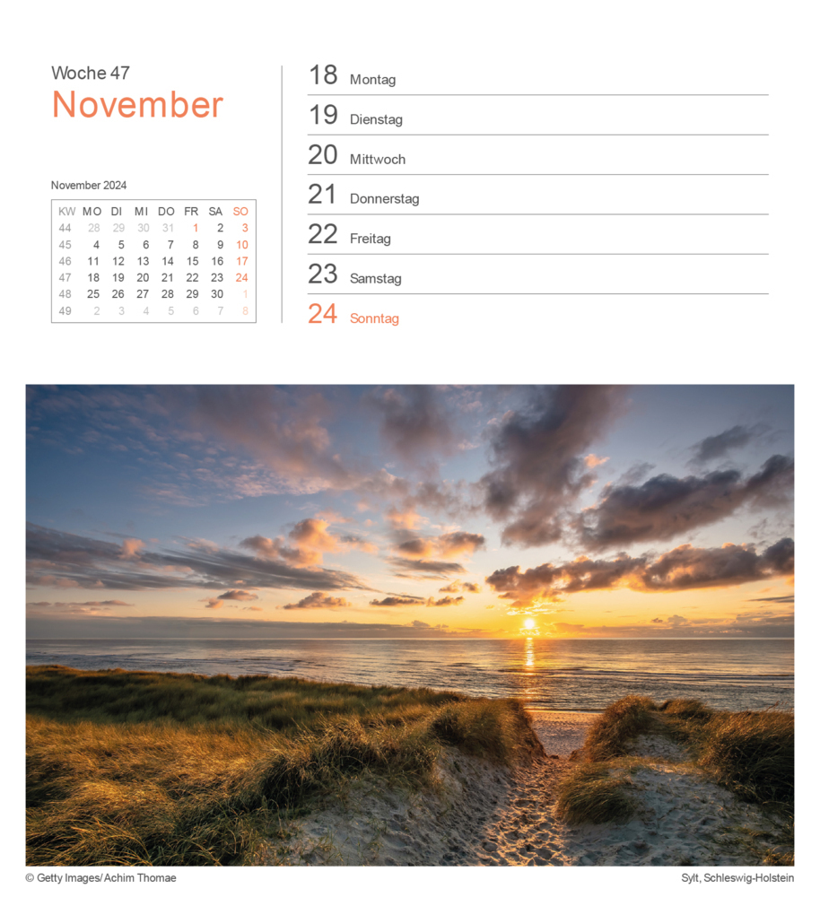 Bild: 9783965913035 | Nordseeküste - KUNTH Postkartenkalender 2024 | Kalender | 53 S. | 2024