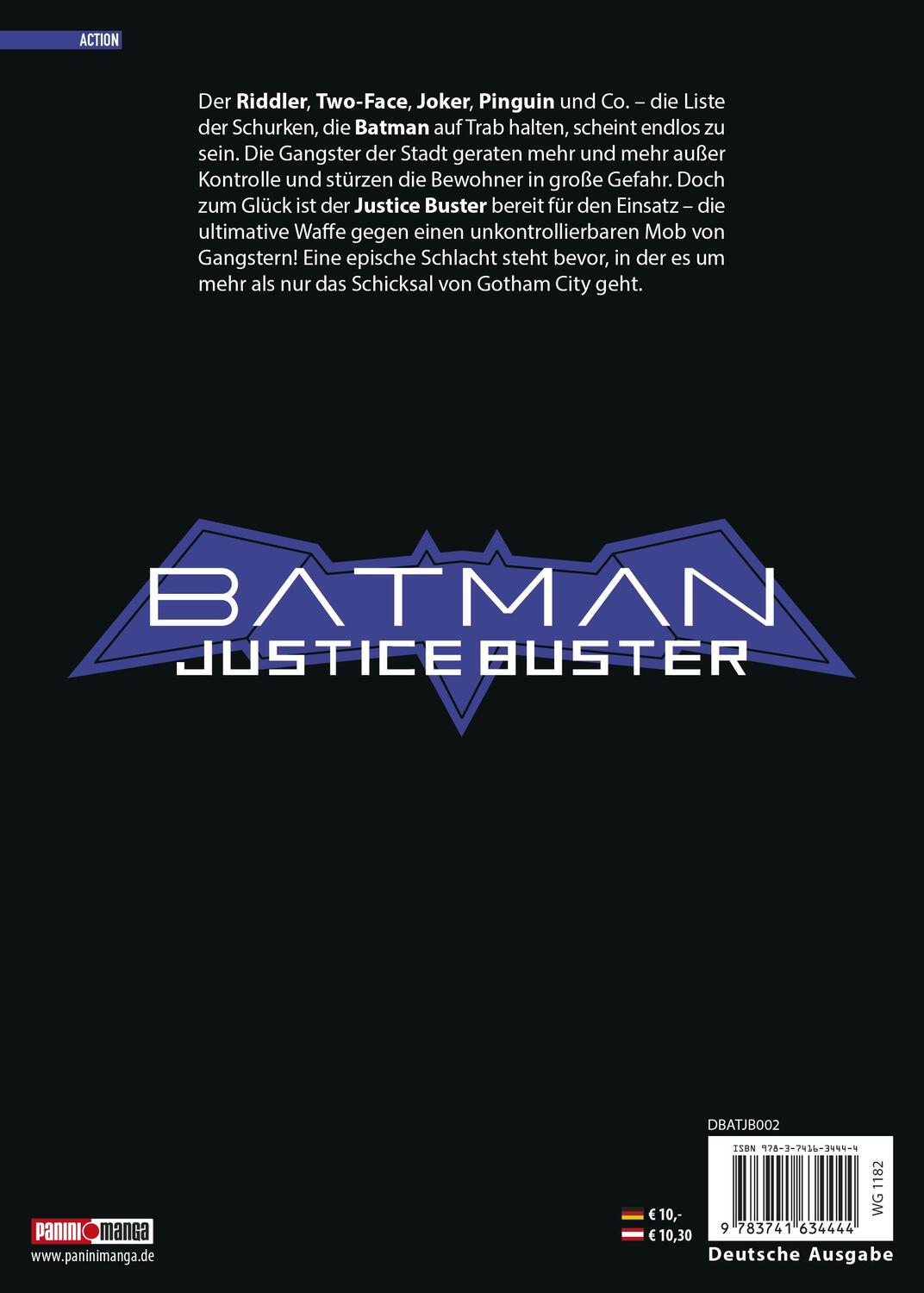 Rückseite: 9783741634444 | Batman Justice Buster (Manga) 02 | Bd. 2 | Eiichi Shimizu (u. a.)