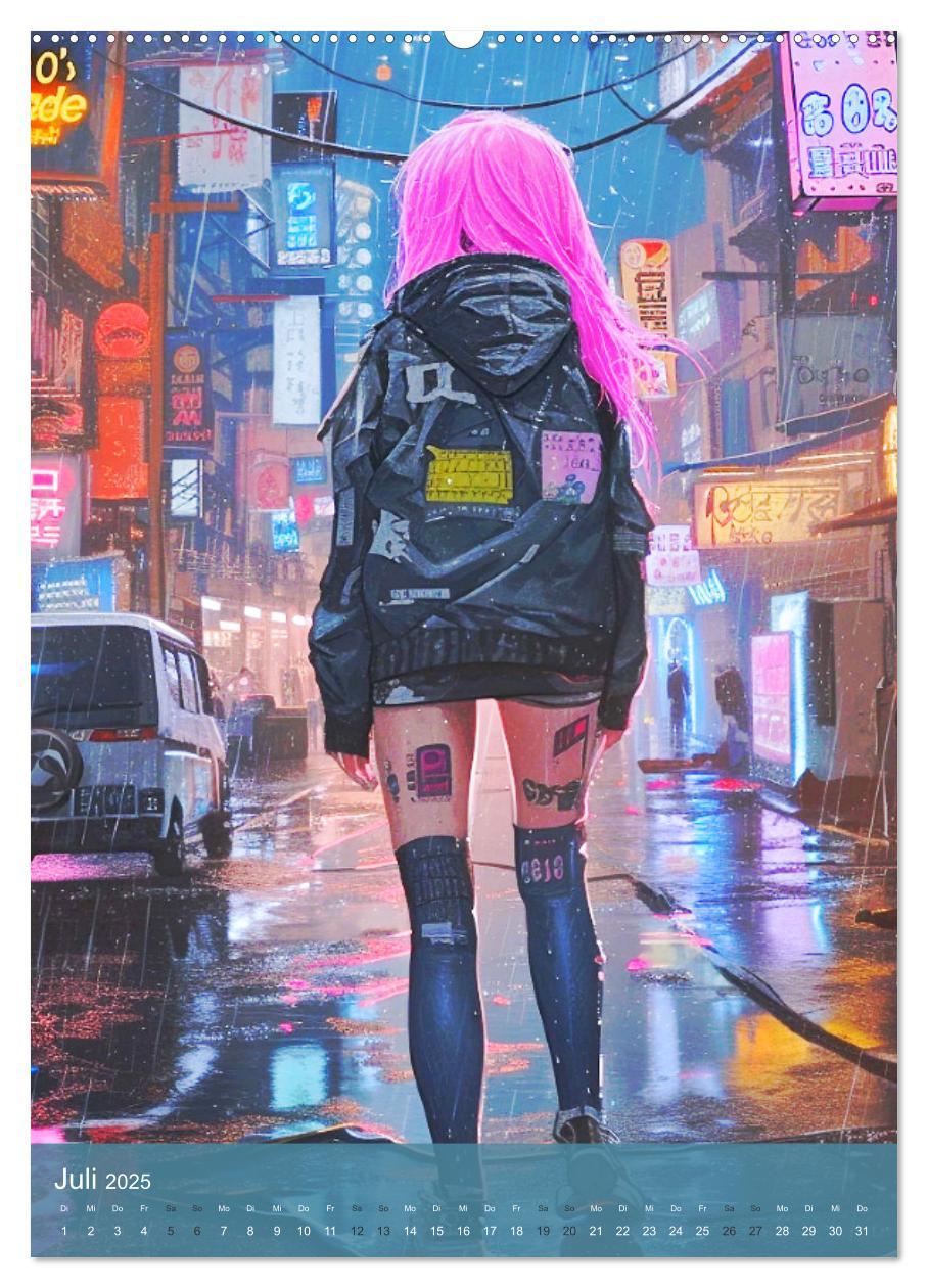 Bild: 9783383812880 | Manga-Comics. Cyberpunk Anime. Science Fiction Girls (Wandkalender...