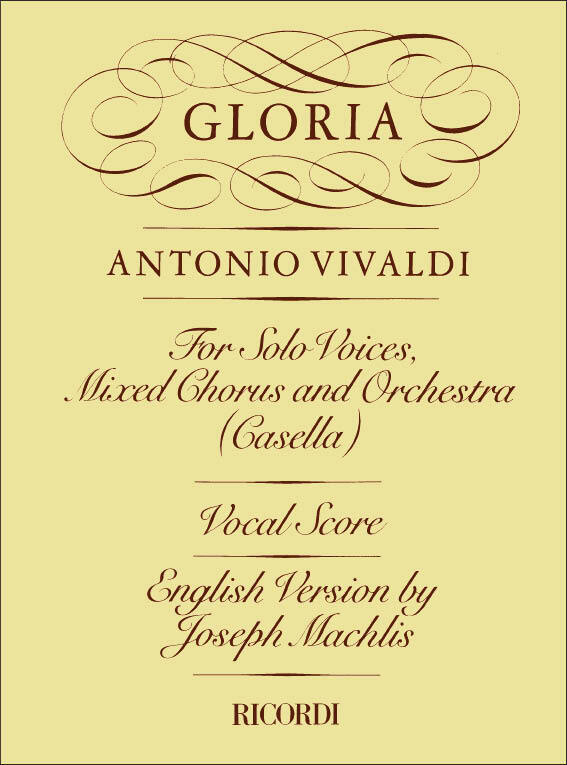 Cover: 9790041331300 | Gloria Rv 589 | Riduzione Per Canto E Pianoforte - Versione Inglese