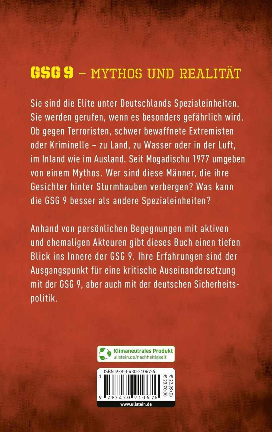 Rückseite: 9783430210676 | GSG 9 - Terror im Visier | Michael Götschenberg | Buch | Deutsch