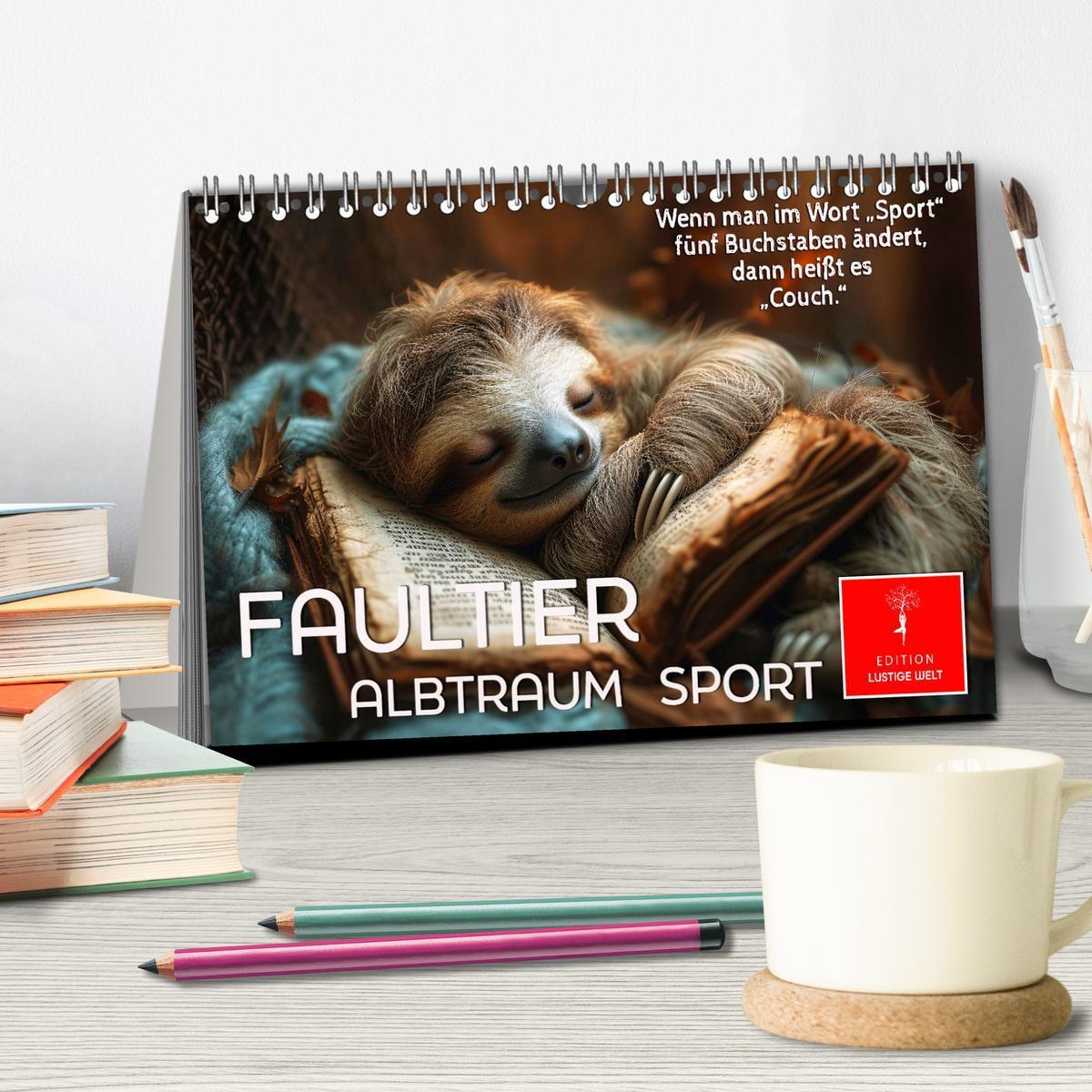 Bild: 9783383771668 | Faultier - Albtraum Sport (Tischkalender 2025 DIN A5 quer),...