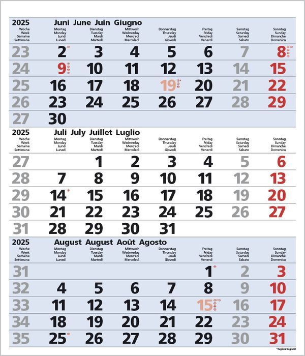 Bild: 9783731877547 | 3-Monats-Planer Comfort Blau 2025 | Korsch Verlag | Kalender | 12 S.