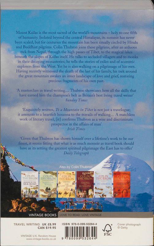 Rückseite: 9780099532644 | To a Mountain in Tibet | Colin Thubron | Taschenbuch | Englisch | 2012