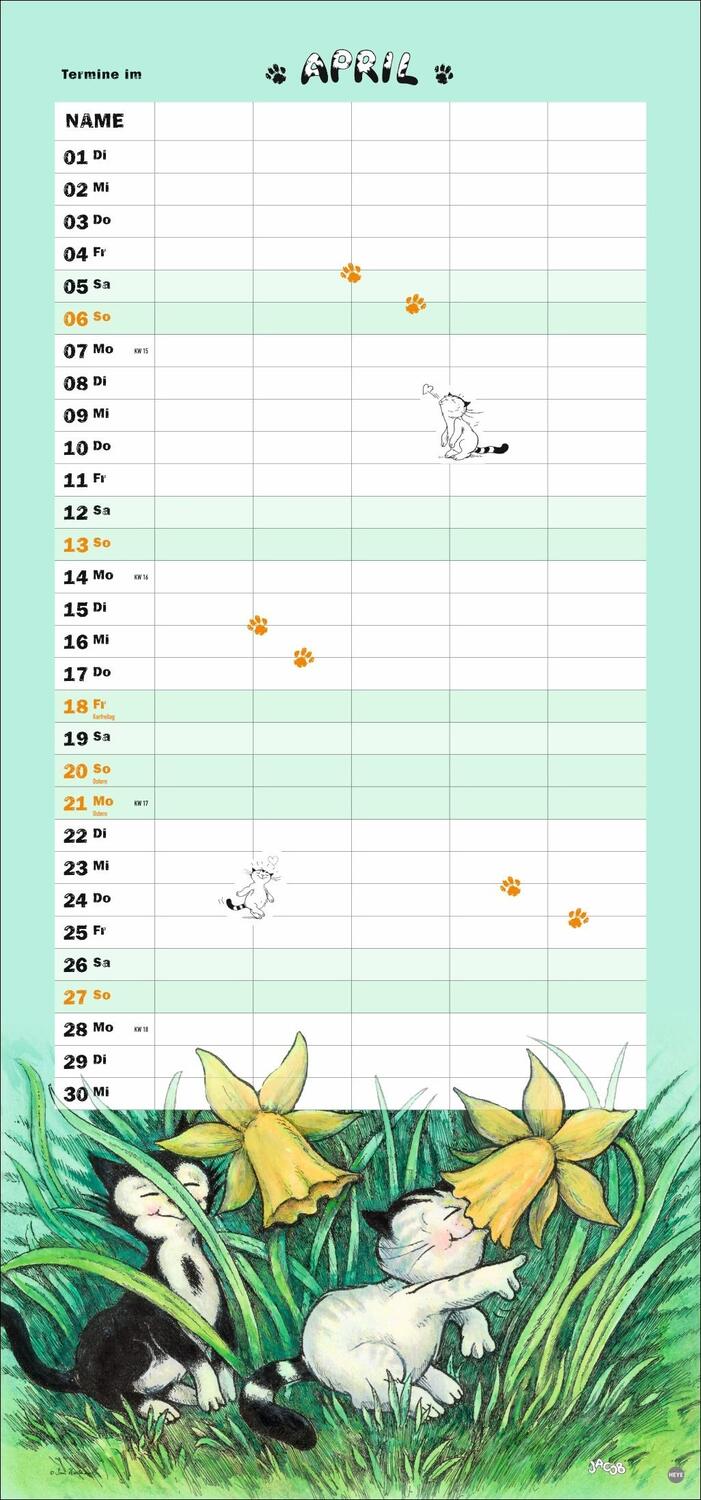 Bild: 9783756405770 | Jacob Familienplaner für Katzenliebhaber 2025 | Sven Hartmann | 15 S.