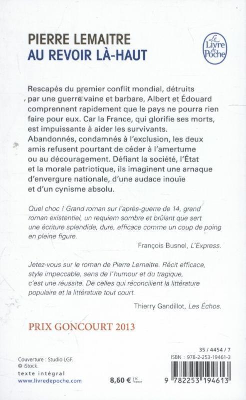 Rückseite: 9782253194613 | Au revoir là-haut | Pierre Lemaitre | Taschenbuch | Französisch | 2015