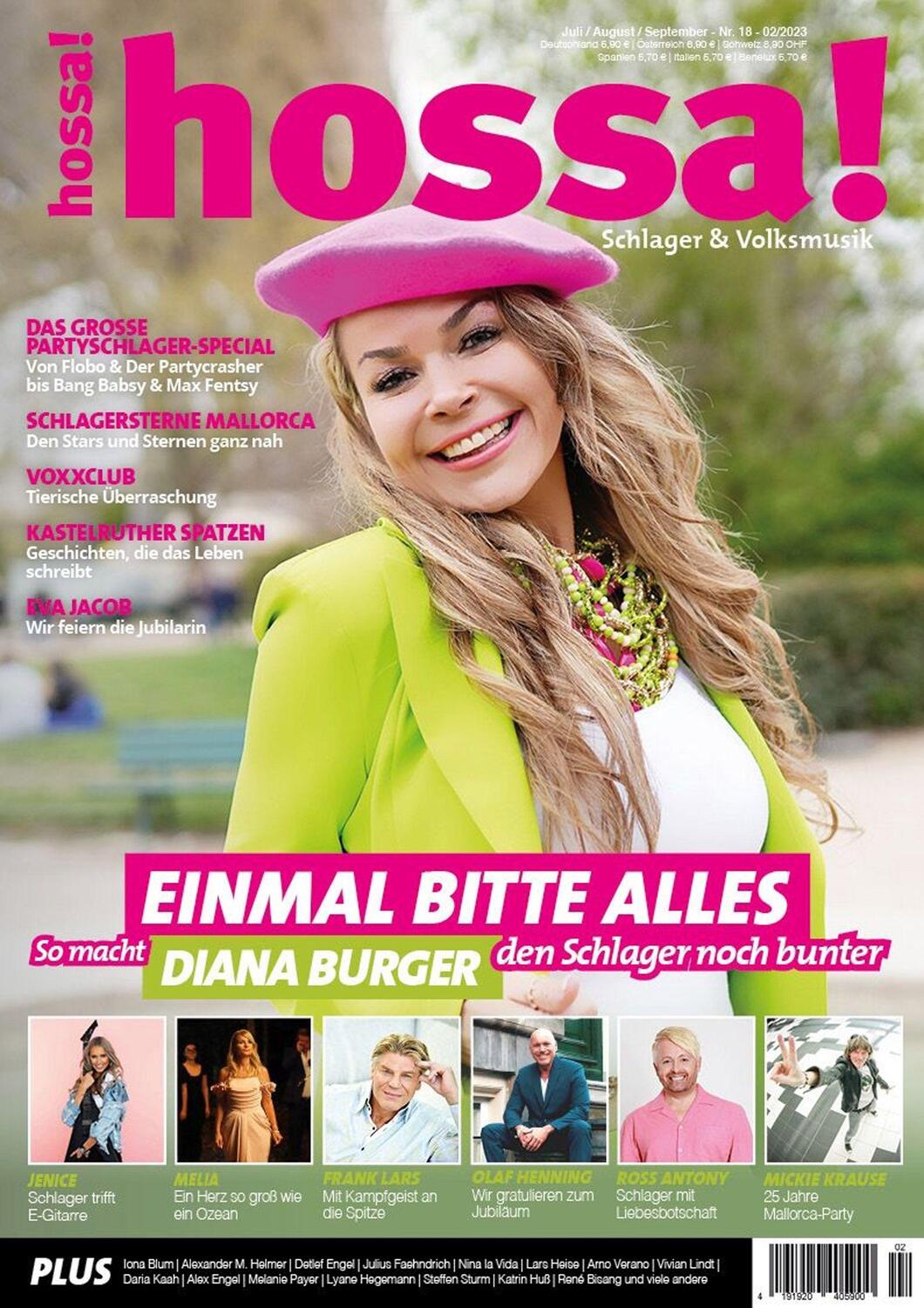 Cover: 9783959364584 | hossa! - Das Magazin für Volksmusik und Schlager! Ausgabe #18 | 84 S.