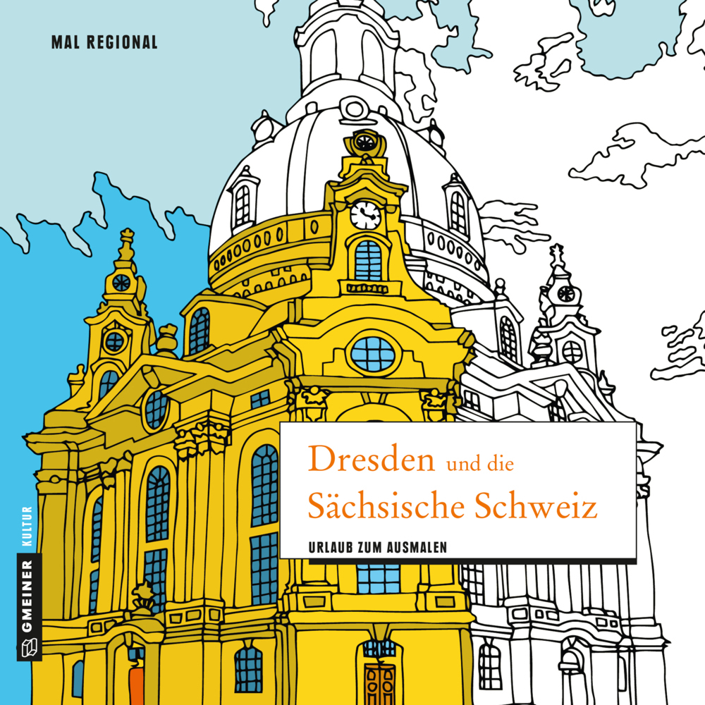 Cover: 9783839221747 | MALRegional - Dresden und die Sächsische Schweiz | Urlaub zum Ausmalen