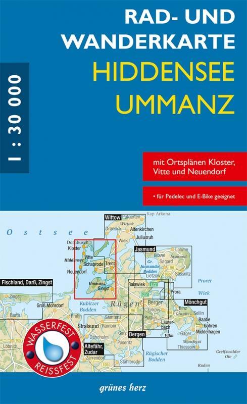 Cover: 9783866362352 | Rad- und Wanderkarte Hiddensee, Ummanz 1 :30.000 | (Land-)Karte | 2021
