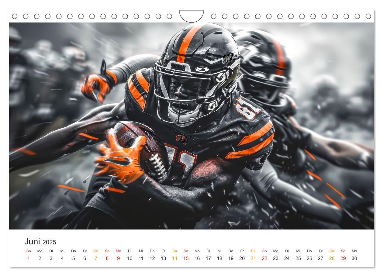 Bild: 9783383806520 | American Football - coole Momente (Wandkalender 2025 DIN A4 quer),...