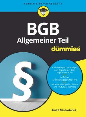 Cover: 9783527715695 | BGB Allgemeiner Teil für Dummies | André Niedostadek | Taschenbuch