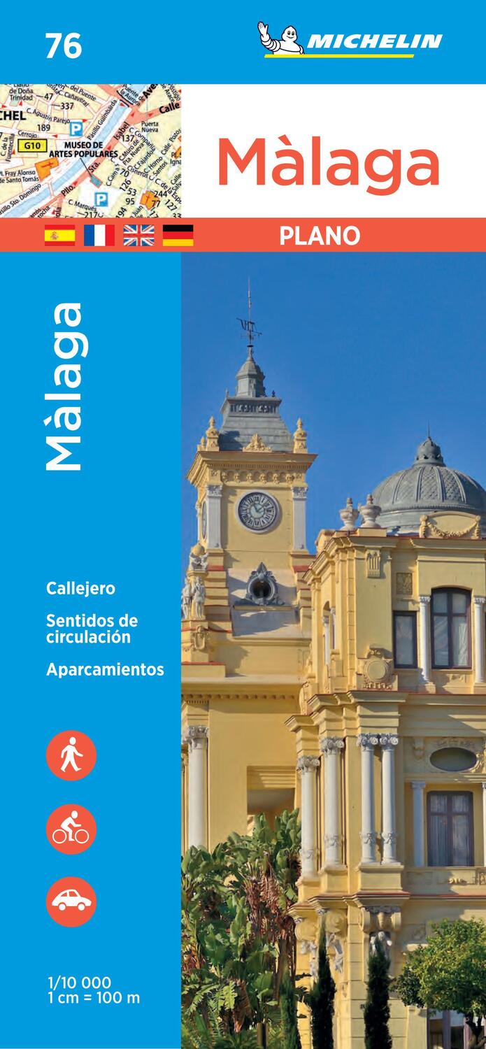Cover: 9782067236998 | Malaga - Michelin City Plan 76 | City Plans | Michelin | (Land-)Karte