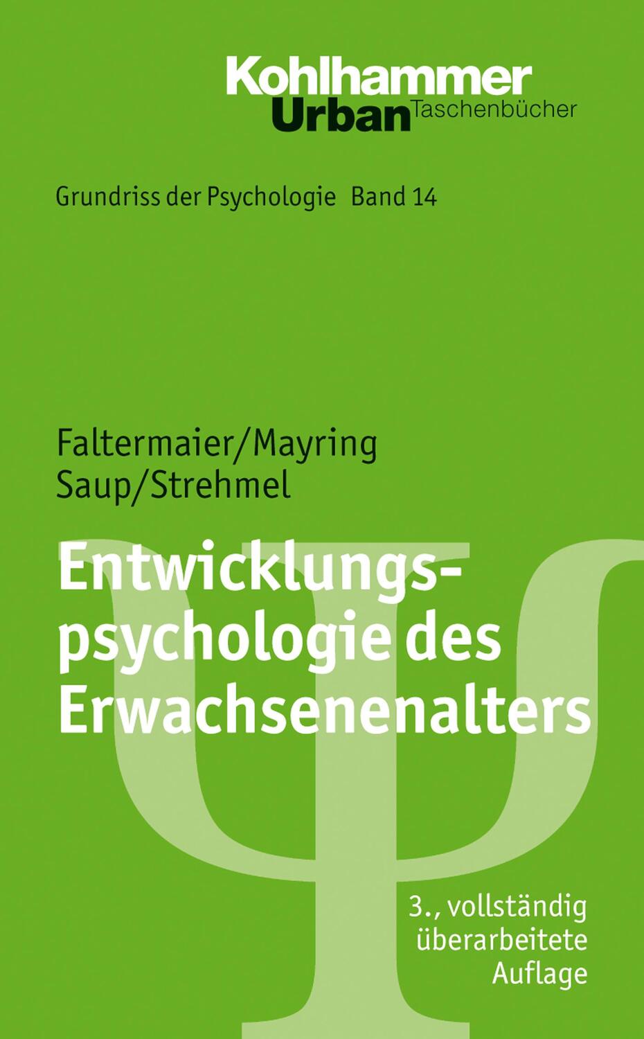 Cover: 9783170208582 | Entwicklungspsychologie des Erwachsenenalters | Mayring (u. a.) | Buch