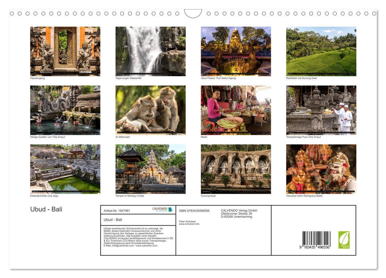 Bild: 9783435496556 | Ubud - Bali (Wandkalender 2025 DIN A3 quer), CALVENDO Monatskalender