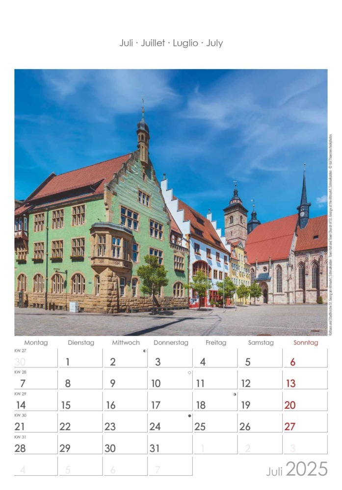 Bild: 4251732343361 | Thüringen 2025 - Bild-Kalender 23,7x34 cm - Regional-Kalender -...