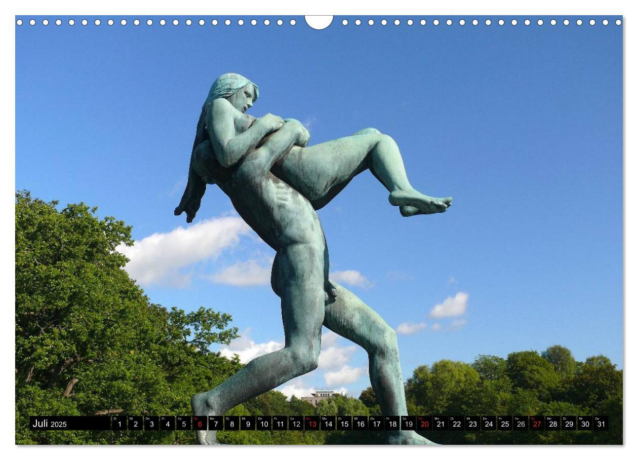 Bild: 9783435685813 | Vigeland Skulpturen Park Oslo (Wandkalender 2025 DIN A3 quer),...