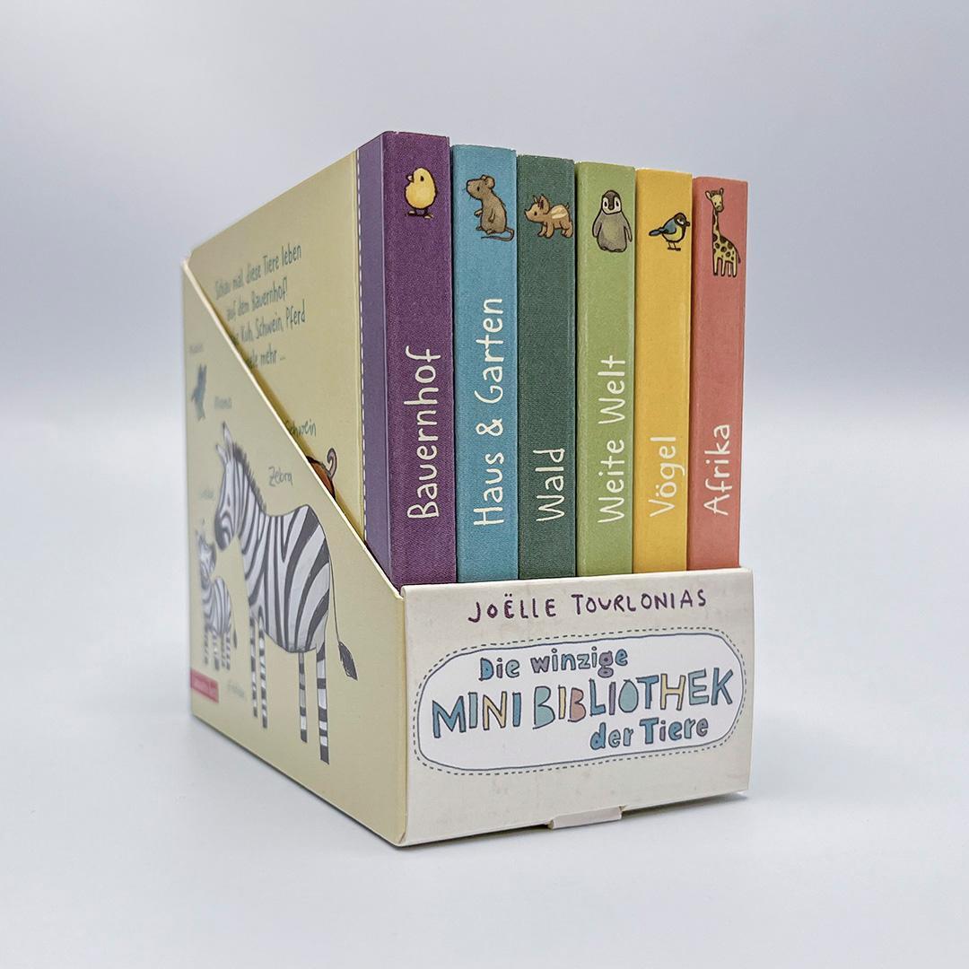 Bild: 9783219120332 | Die winzige Mini-Bibliothek der Tiere: 6 Mini-Pappbilderbücher im...