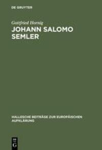 Cover: 9783484810020 | Johann Salomo Semler | Gottfried Hornig | Buch | ISSN | XII | Deutsch