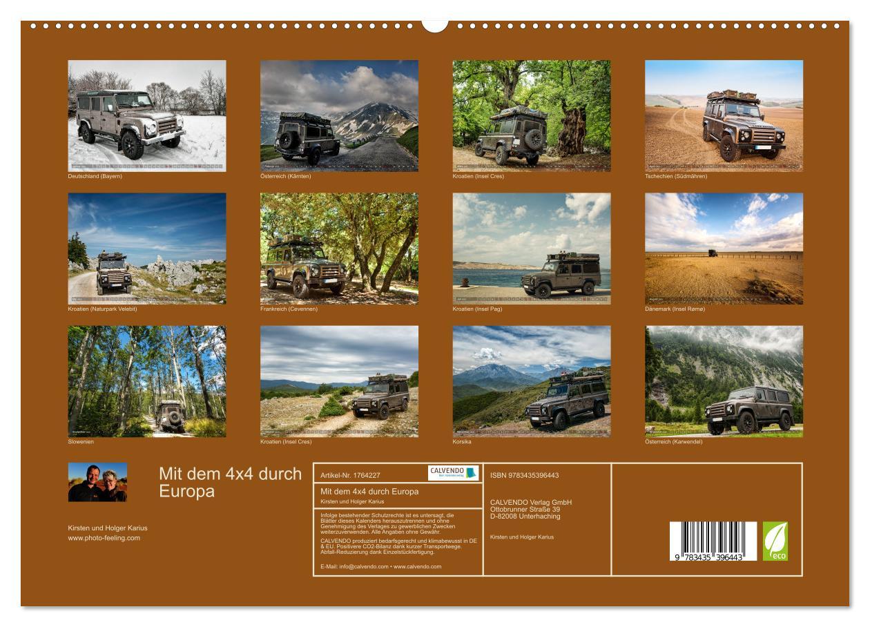 Bild: 9783435396443 | Mit dem 4x4 durch Europa (hochwertiger Premium Wandkalender 2025...