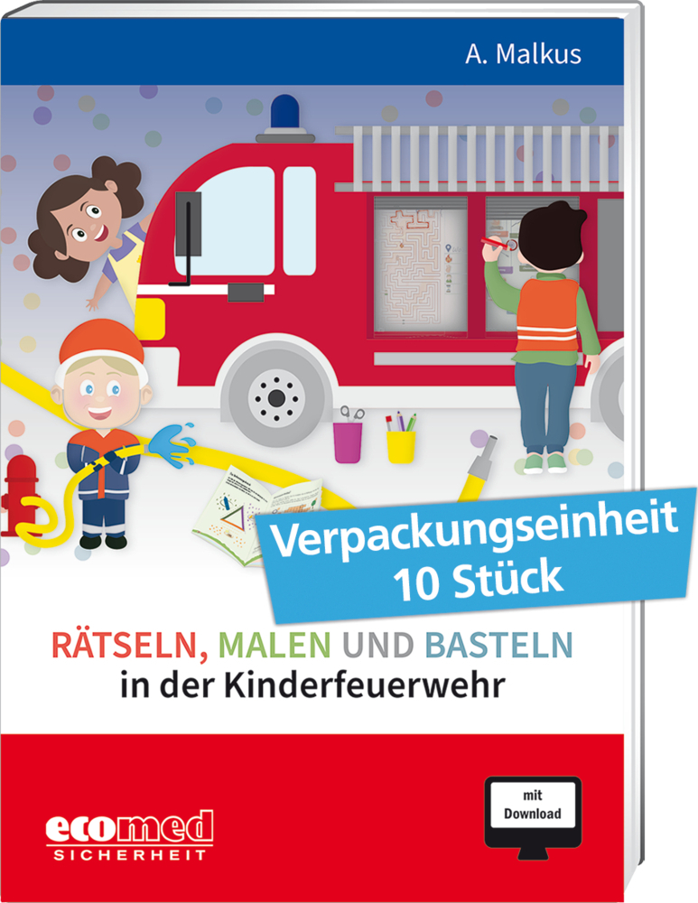Cover: 9783609692050 | Rätseln, Malen und Basteln in der Kinderfeuerwehr, m. 1 Buch, m. 1...