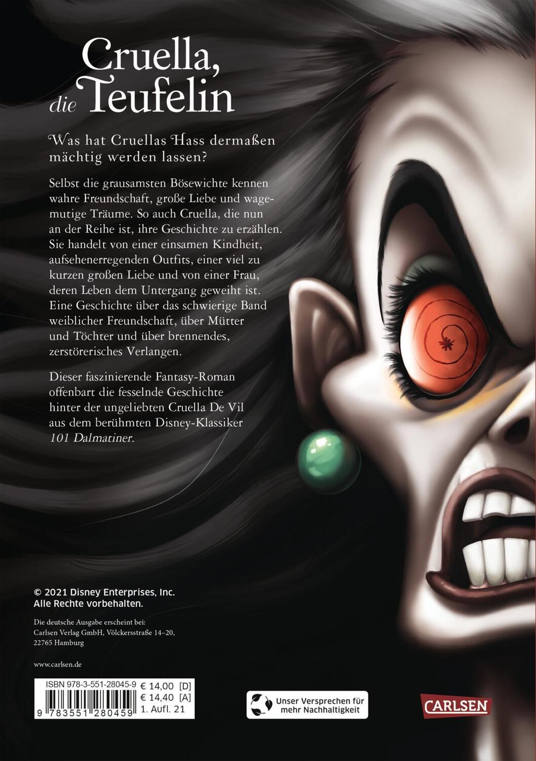 Rückseite: 9783551280459 | Disney. Villains 7: Cruella, die Teufelin | Serena Valentino (u. a.)