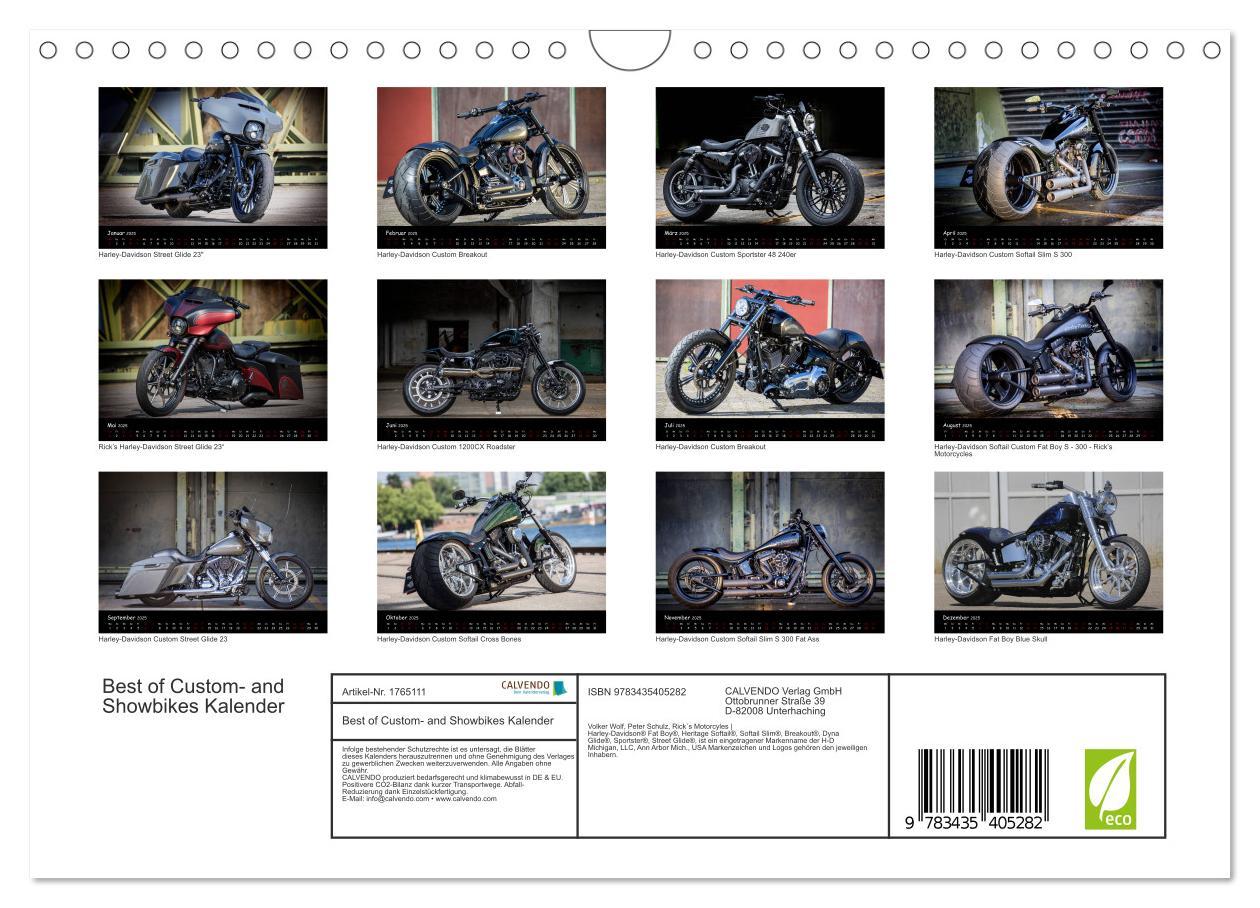 Bild: 9783435405282 | Best of Custom- and Showbikes Kalender (Wandkalender 2025 DIN A4...