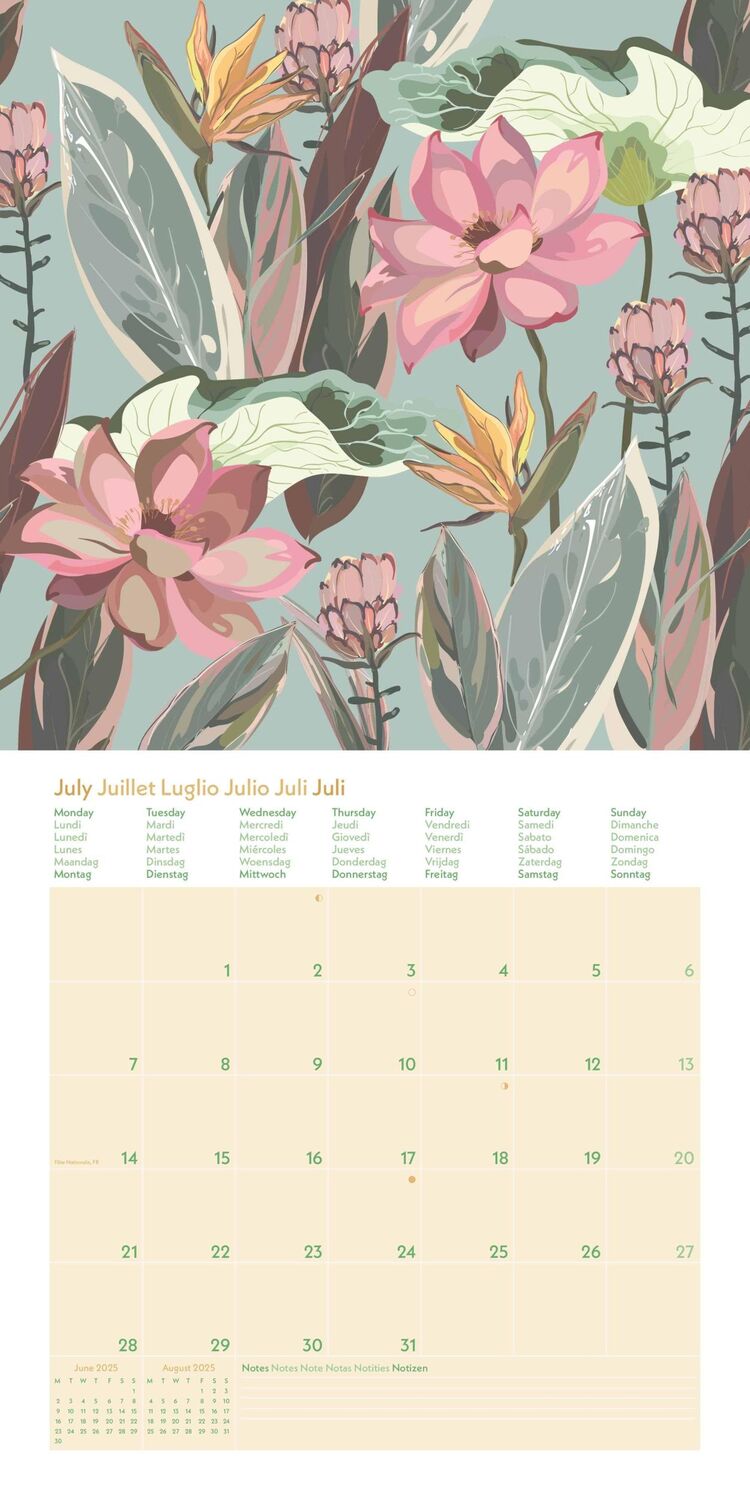 Bild: 4002725981721 | GreenLine Floral 2025 - Wand-Kalender - Broschüren-Kalender - 30x30...