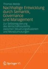 Cover: 9783658002701 | Nachhaltige Entwicklung durch Semantik, Governance und Management