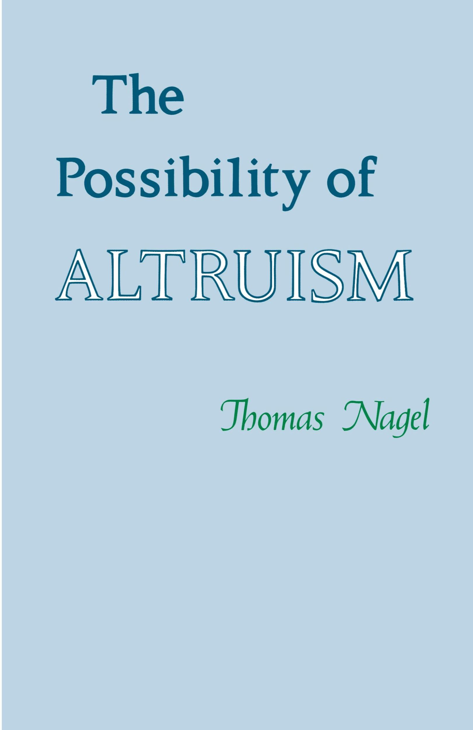 Cover: 9780691020020 | The Possibility of Altruism | Thomas Nagel | Taschenbuch | Englisch