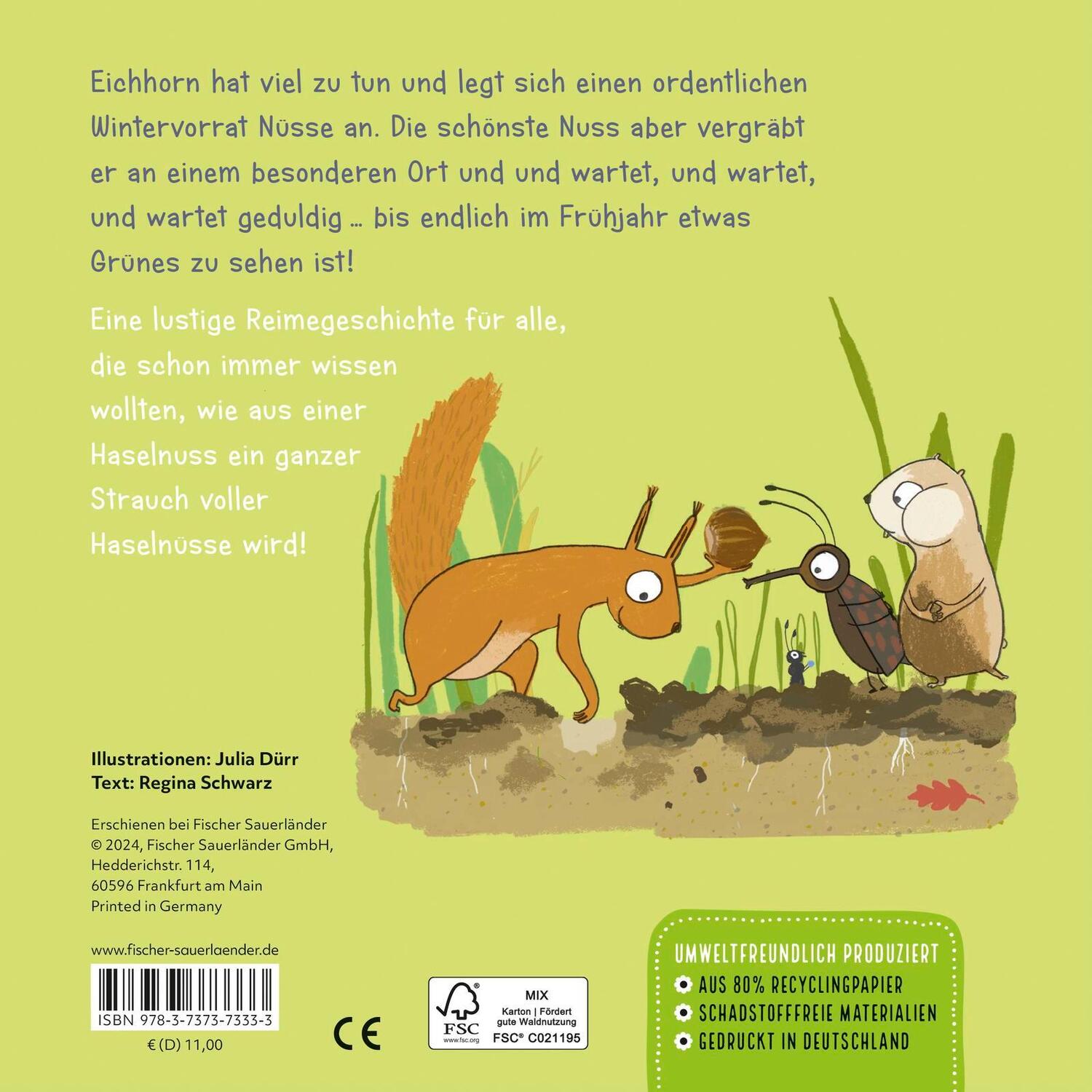 Rückseite: 9783737373333 | Eine Haselnuss für dich! | Regina Schwarz | Buch | 18 S. | Deutsch