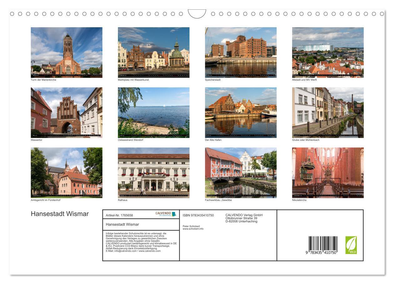 Bild: 9783435410750 | Hansestadt Wismar (Wandkalender 2025 DIN A3 quer), CALVENDO...