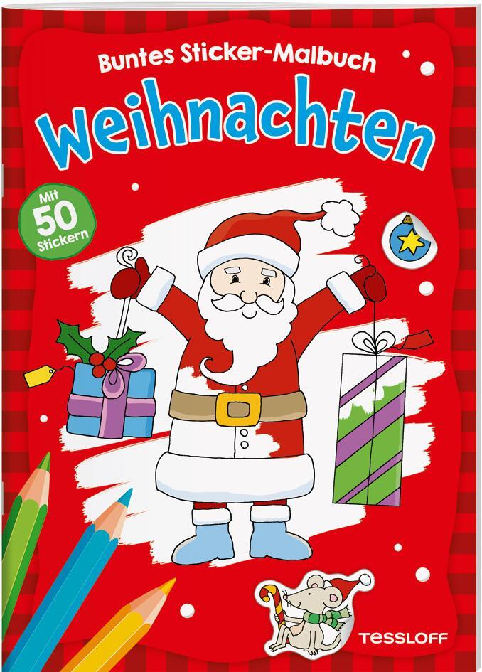 Cover: 9783788645670 | Weihnachten. Buntes Sticker-Malbuch | Mit 50 Stickern | Broschüre